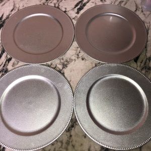 Sliver dinner chargers